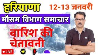 आज का हरियाणा मौसम विभाग : 12 जनवरी 2025 Haryana Weather Report 12 January 2025 Hisar Weather