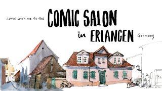 A travel vlog of a visit to Erlangen, Germany for the 'Comic Salon' festival