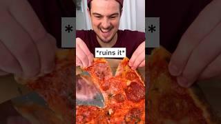 Who is eating this PIZZA the RIGHT way?️ | CHEFKOUDY