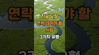 지금 당장 연락 끊어야 할 사람 3가지 유형 #삶의지혜 #조언 #인생지혜