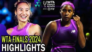 Qinwen Zheng vs Coco Gauff Highlights Full Match | WTA Final Riyadh 2024