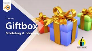 blender Gift box modeling and shading