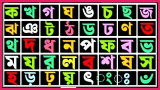 Banjonborno. Bengali Alphabet. Ka Kha Ga Gha.