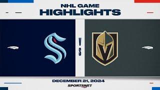 NHL Highlights | Kraken vs. Golden Knights - December 21, 2024