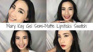 Mary Kay Gel Semi-Matte Lipstick Swatches | Grace Myu