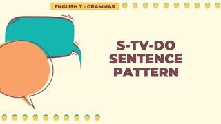 The S-TV-DO Sentence Pattern