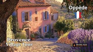 Relaxing Walk Through a Forgotten French Village - Oppède le Vieux FRANCE - ASMR 4k video tour