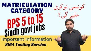 jobs konsi milegi ? | bps 5 to 15 job test preparation | matric category sts test preparation #sts