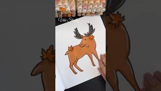 Coloring Moose 🫎 Satisfying and relaxing Coloring book with ASMR markers