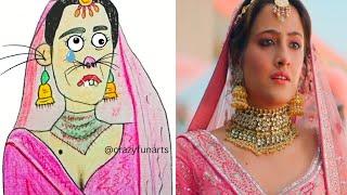 Filmy Most Funny Drawing Memes | Movie Memes | Song Cartoon Crazy Art  #pushpa #crazyfunarts #funny