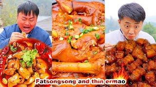 mukbang | This fat sausage is too spicy! Songsong took 2 steps, but it didn't reduce the spiciness