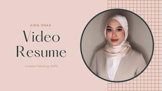 Video Resume : Aida Shah