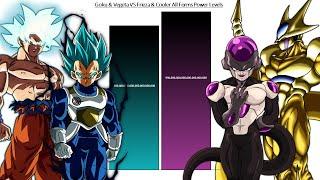 Goku & Vegeta VS Frieza & Cooler All Forms Power Levels ( Over The Years )