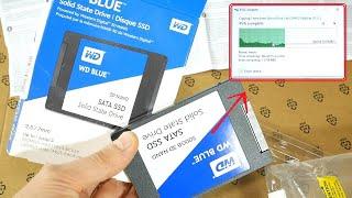 WD Blue 500GB SSD unboxing & file copy speed test