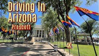 Prescott Arizona Tour 4K | Driving Historic Downtown Whiskey Row