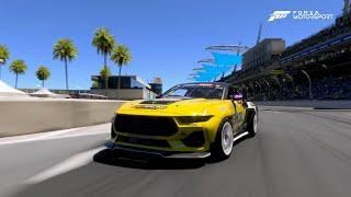 Racing the 2024 Ford #88 Mustang RTR at Sunset Peninsula (Forza Motorsport)