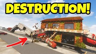 Epic Train VS House Destruction Simulator! - Teardown Gameplay