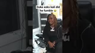 Duke ask’s kali did he fumble  #amp #areacodes #dukedennis #kaliii #kaicenat #kai #kaicenat #yt