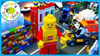 LEGO CITY WITH TRUCKS POLICE AND CONSTRUCTION VEHICLES!