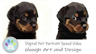 Digital Pet Portrait in Adobe Illustrator