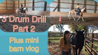 3 Drum Drill Part 2 & Mini Barn Vlog | Behind The Reins