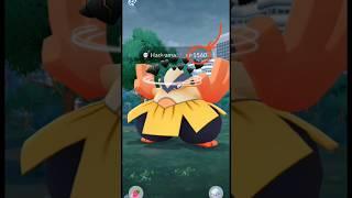 I Catch a Hariyama in Pokemon Go Defect with Battle Raid #pokemongo #shorts #hariyama