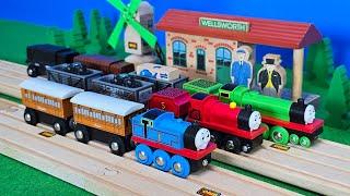 Thomas and Friends BRIO Wooden Trains in Action