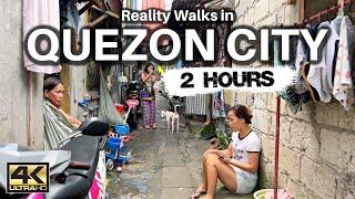 2 Hours of Quezon City Philippines Real Walking Experiences [4K]