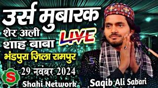  Live Qawwali Saqib Ali Sabri || उर्स मुबारक शेर अली शाह बाबा || 29 November 2024 || भंडपुरा रामपुर