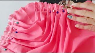 Cowl Sleeve Cutting and Stitching Beautiful Sleeve Design for Kurti || Gown || Blouse