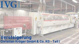 Versteigerung Christian Kröger GmbH & Co. KG - Teil I I IVG