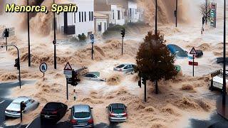 A strong storm has made Spain surrender, Terrible flooding in Menorca today!