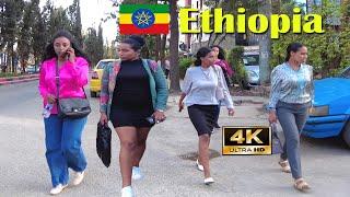 የተዋበችው አዲሷና የቀድሞዋ ካዛንቺስ Addis Ababa Walking Tour (498) ,  Ethiopia [4K]