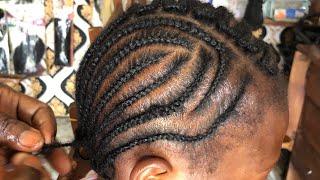 CORNROWS ON SHORT 4C NATURAL HAIR