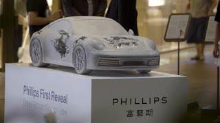 Daniel Arsham's 'Grey Selenite Eroded Porsche'