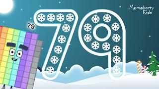 Numberblocks 79 Magic Run Special Christmas - Numberblocks Adventure | Number Counting Go Snowy