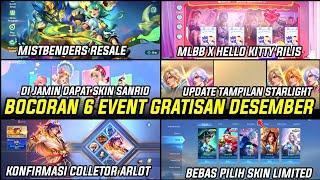 BOCORAN 6 EVENT GRATISAN MOBILE LEGENDS YANG AKAN HADIR, MISTBENDERS,HELLO KITTY,SKIN LIMITED MLBB