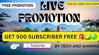 Live YouTube Channel Promotion  Live Promotion 1000 SUBSCRIBERS 2 मिनट में ले जाओ  #livepromotion