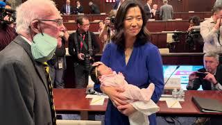 Watch Mayor Wu testify at U.S. Capitol Building with infant daughter, Mira