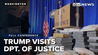 Trump rallies support for 'tough on crime' agenda at DOJ visit