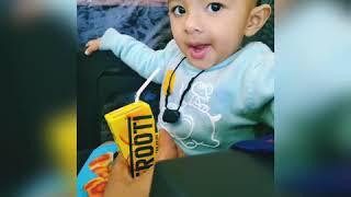 Too funny the baby drink frooti