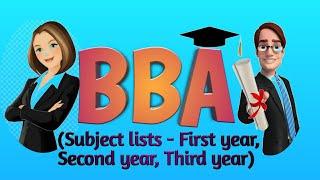 BBA Course Subjects lists