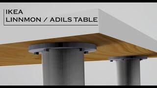 IKEA LINNMON/ADILS TABLE Modelling & Rendering