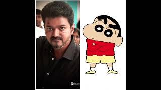 Vijay vs shinchan ||comment your favorite||⟭⟬||||#shorts #vijay #shinchan