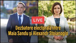 LIVE: Dezbatere electorală între Maia Sandu și Alexandr Stoianoglo