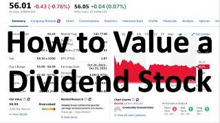 How to Value a Dividend Stock! (Dividend Discount Model Example)