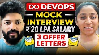 She got placed with 20 LPA in recession|DevOps live mock interview with real time questions [BATCH6]