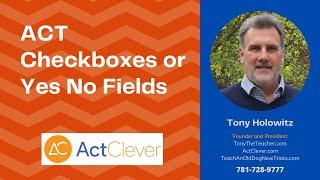 Act CRM Software Checkboxes or Yes No Fields