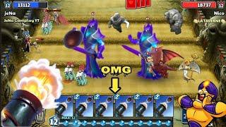 OMG  6 Cannon Shot + 6 Meteor Attack! Castle Crush