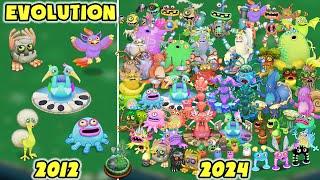 Water Island Evolution & Full Songs (All Common, Rare & Epic) | My Singing Monsters